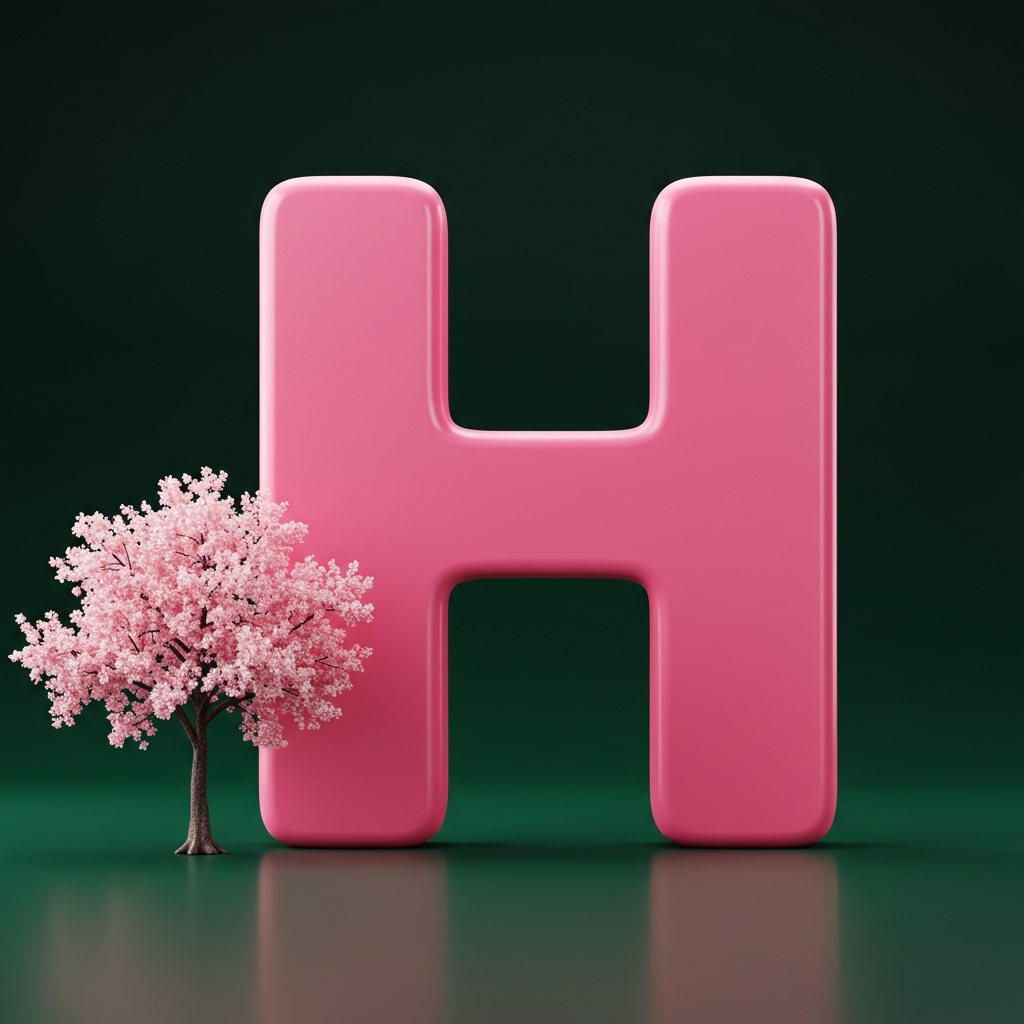 Sakura tree — letter H
