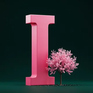 Sakura tree — letter I