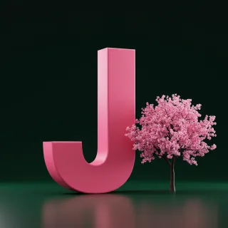 Sakura tree — letter J