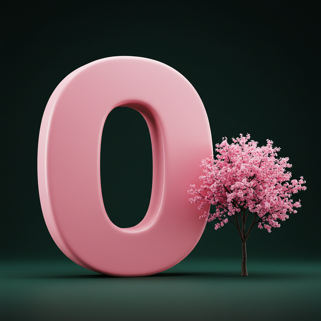 Sakura tree — letter O