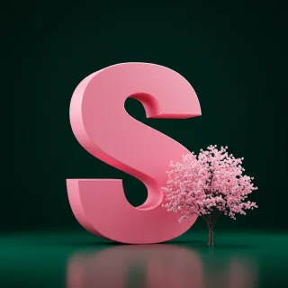 Sakura tree — letter S