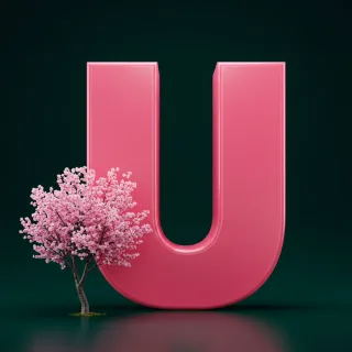 Sakura tree — letter U