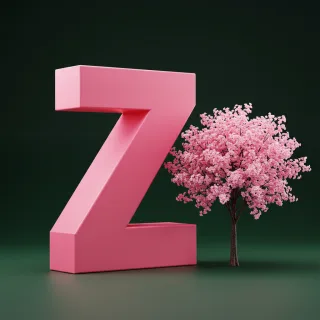 Sakura tree — letter Z