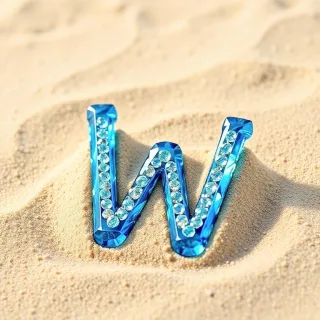 Sand — letter W