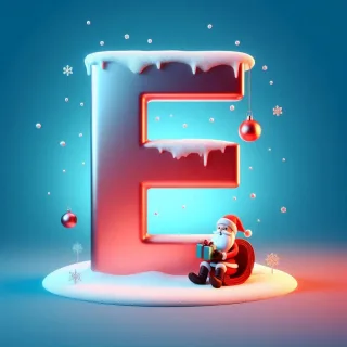 Santa Claus — letter E (variant 2)