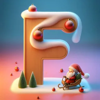 Santa Claus — letter F (variant 2)