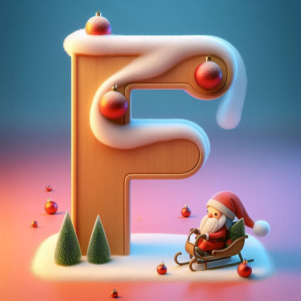Santa Claus — letter F (variant 2)