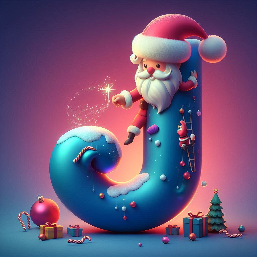 Santa Claus — letter J (variant 2)