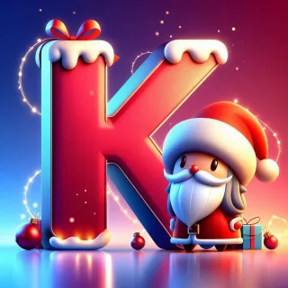 Santa Claus — letter K (variant 2)