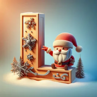 Santa Claus — letter L (variant 2)