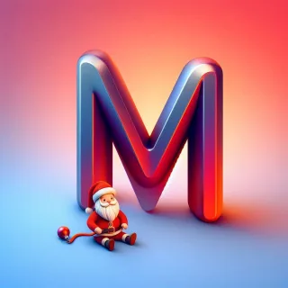 Santa Claus — letter M (variant 2)