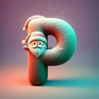 Santa Claus — letter P (variant 2)