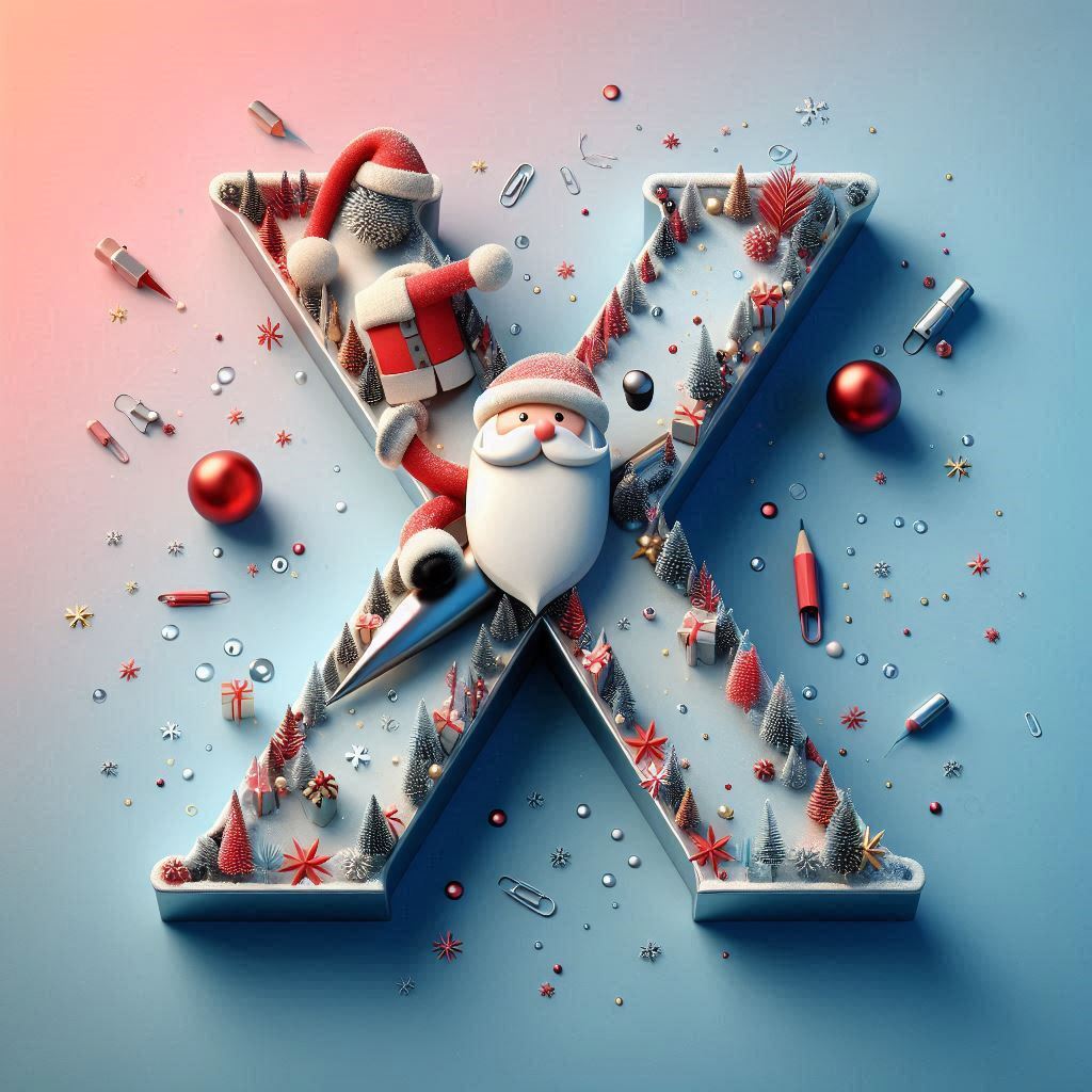 Santa Claus — letter X (variant 2)