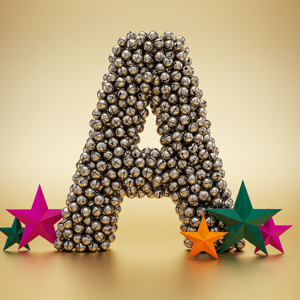 Silver bells — letter A (variant 2)