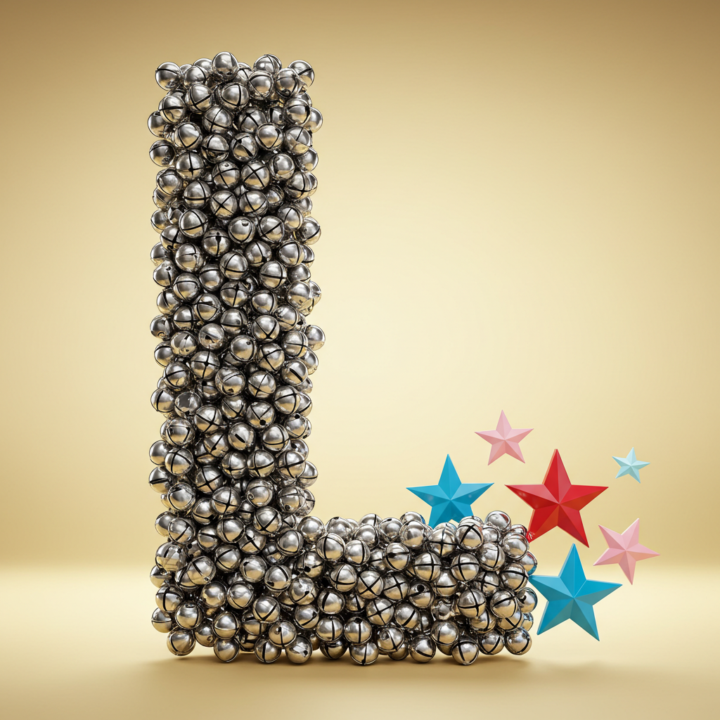 Silver bells — letter L (variant 2)
