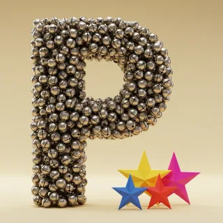 Silver bells — letter P