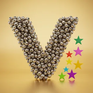 Silver bells — letter V