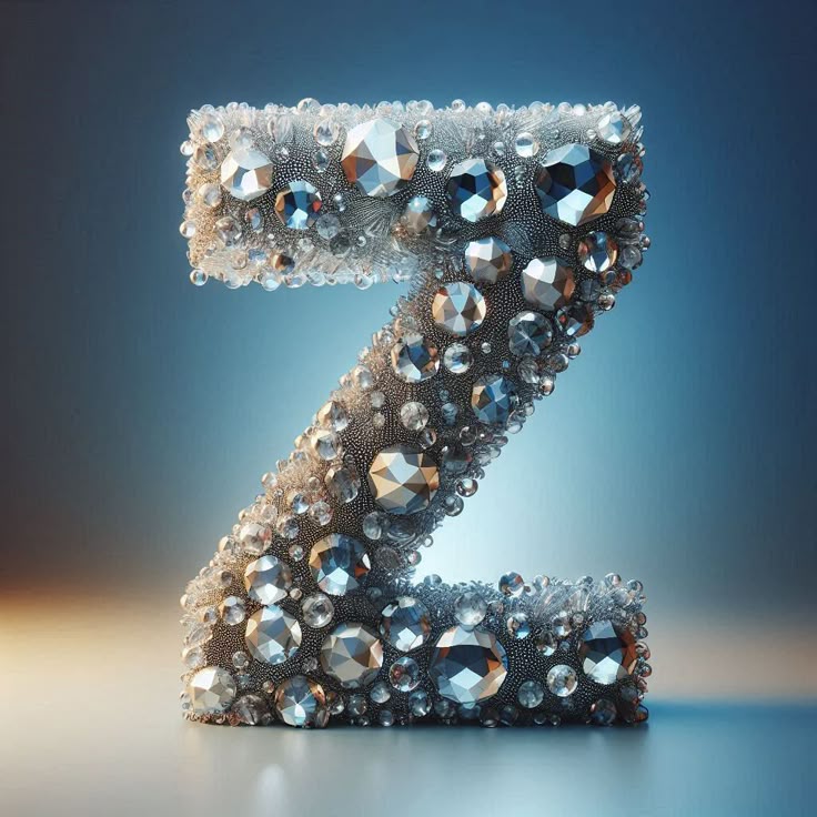 Silver crystal — letter Z (variant 2)