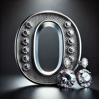 Silver earrings — letter O