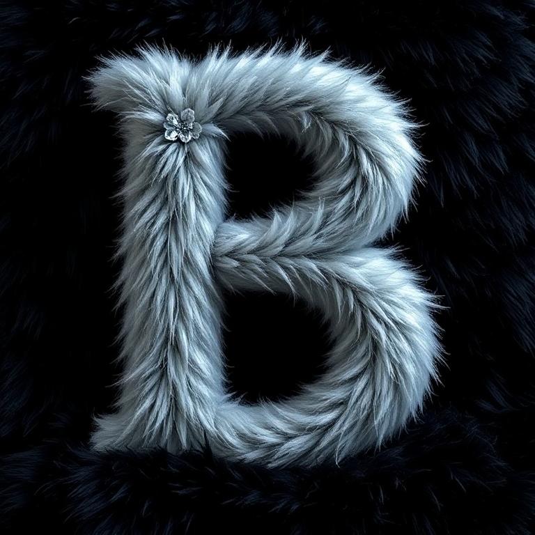 Silver fur — letter B
