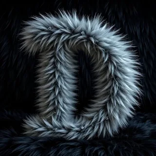 Silver fur — letter D