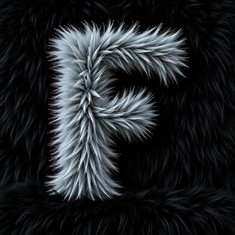 Silver fur — letter F