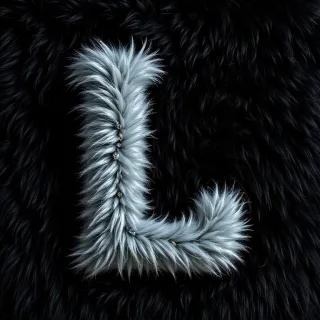 Silver fur — letter L