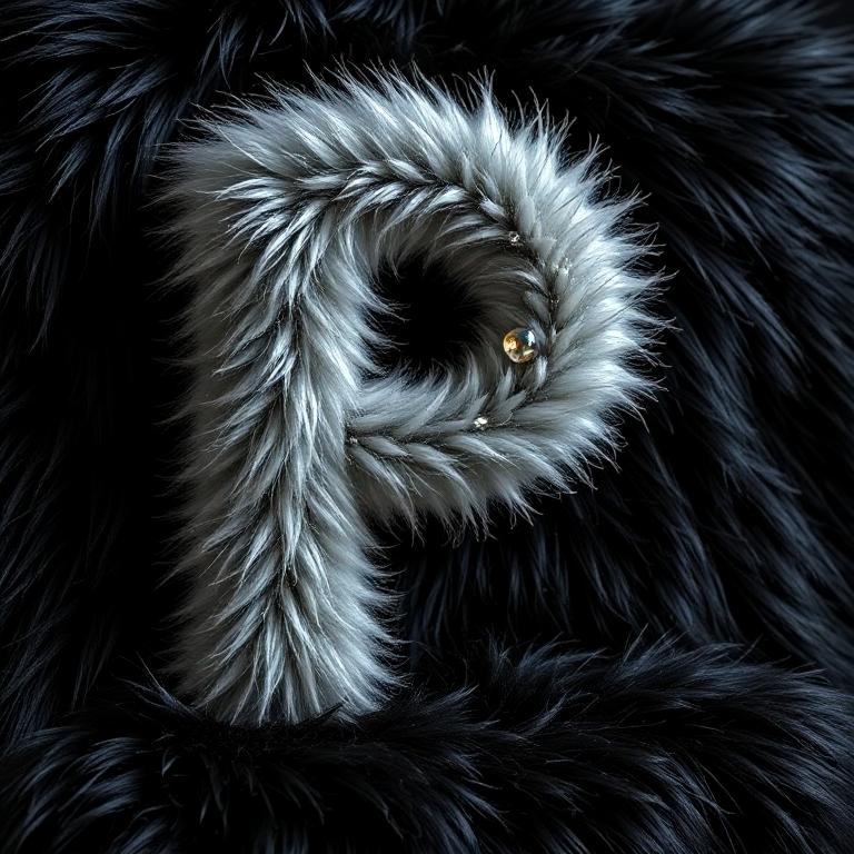 Silver fur — letter P