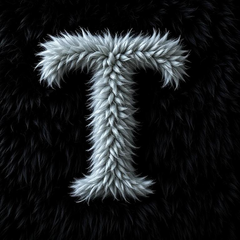 Silver fur — letter T