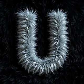 Silver fur — letter U