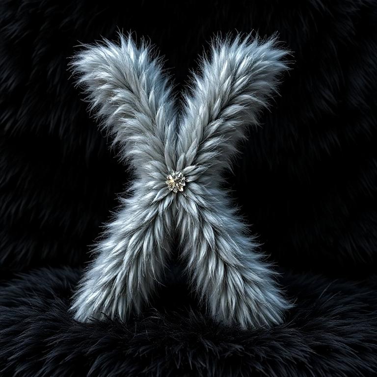 Silver fur — letter X