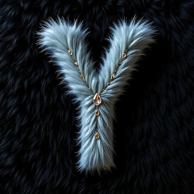 Silver fur — letter Y