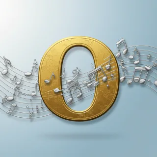 Silver music notes 2 — letter O