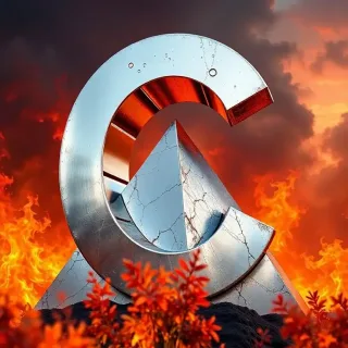 Silver piramid — letter C