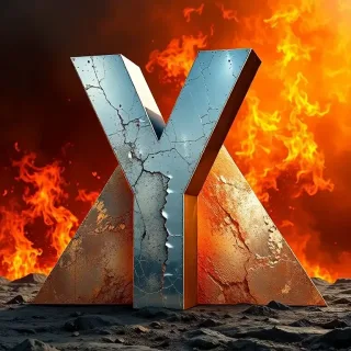 Silver piramid — letter Y