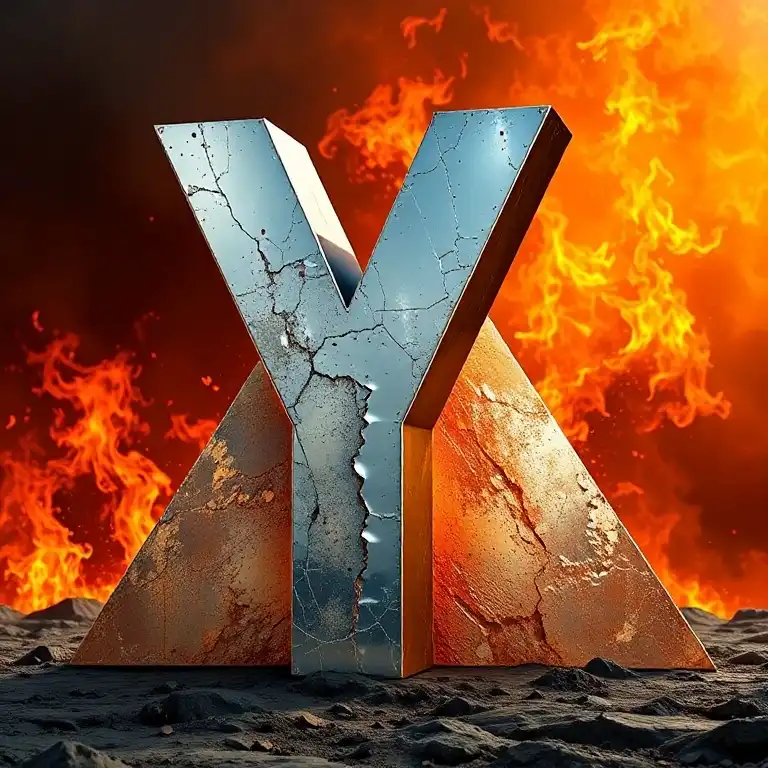 Silver piramid — letter Y
