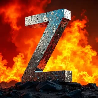 Silver piramid — letter Z