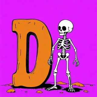 Skeleton — letter D