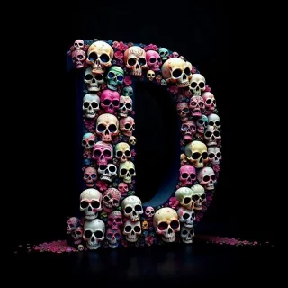 Skulls — letter D