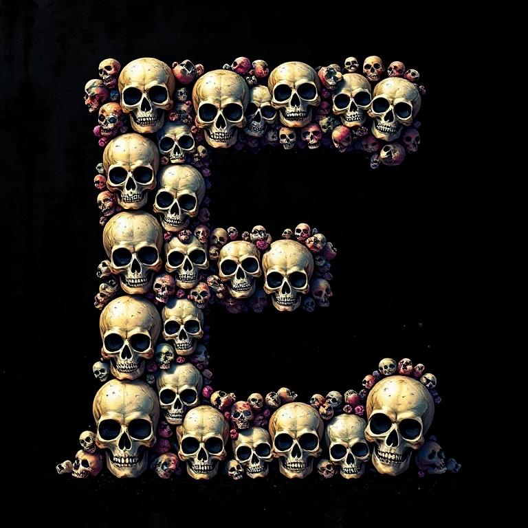 Skulls — letter E