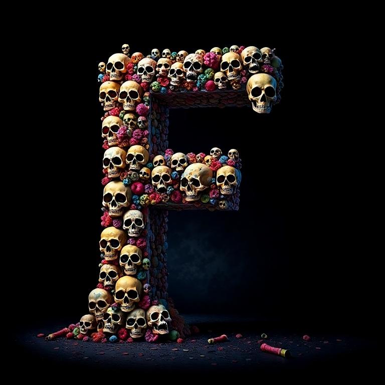 Skulls — letter F