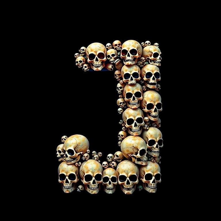 Skulls — letter J