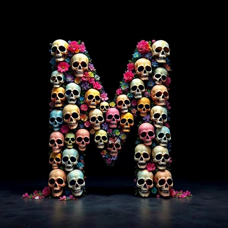 Skulls — letter M