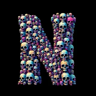 Skulls — letter N