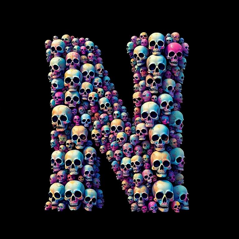 Skulls — letter N