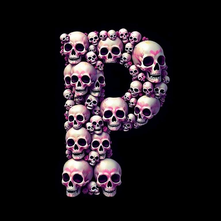 Skulls — letter P