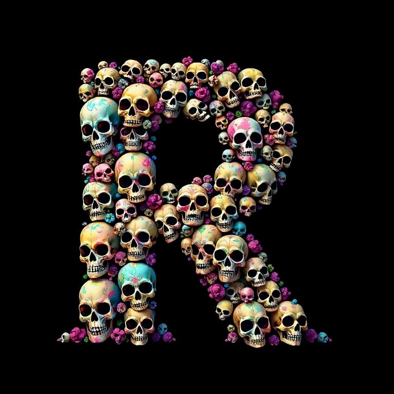 Skulls — letter R