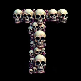 Skulls — letter T