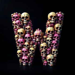 Skulls — letter W