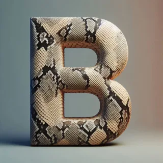 Snake leather — letter B